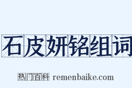 石皮妍铭组词是什么意思的图片